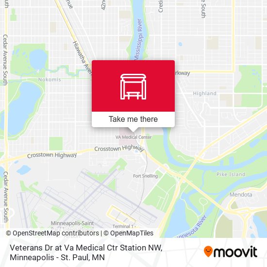 Veterans Dr at Va Medical Ctr Station NW map