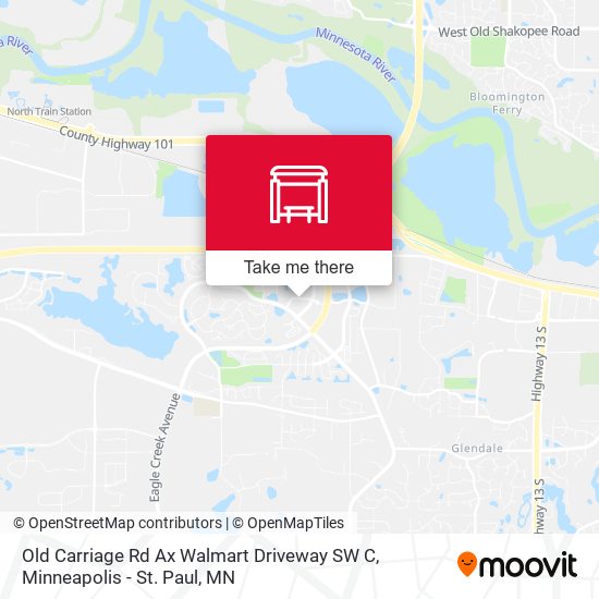 Old Carriage Rd Ax Walmart Driveway SW C map