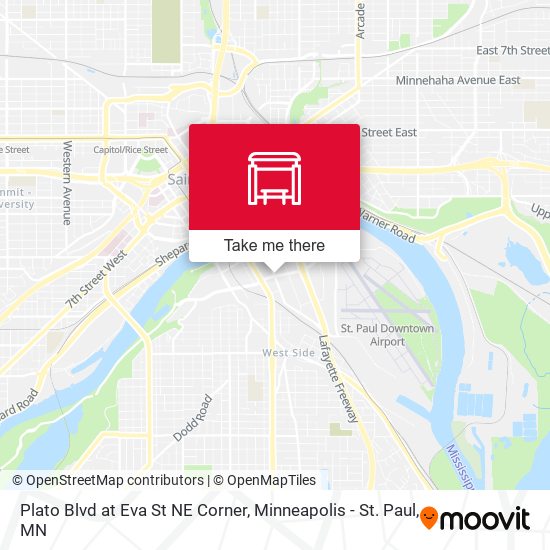 Plato Blvd at Eva St NE Corner map