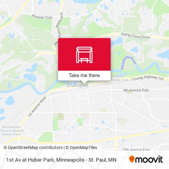 1st Av at Huber Park map