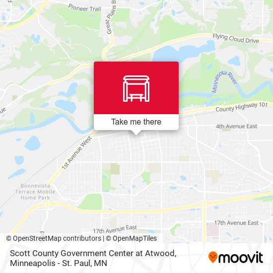 Scott County Government Center at Atwood map