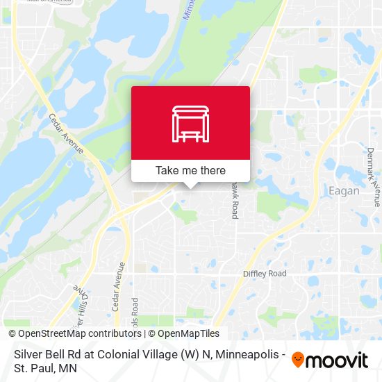 Silver Bell Rd at Colonial Village (W) N map