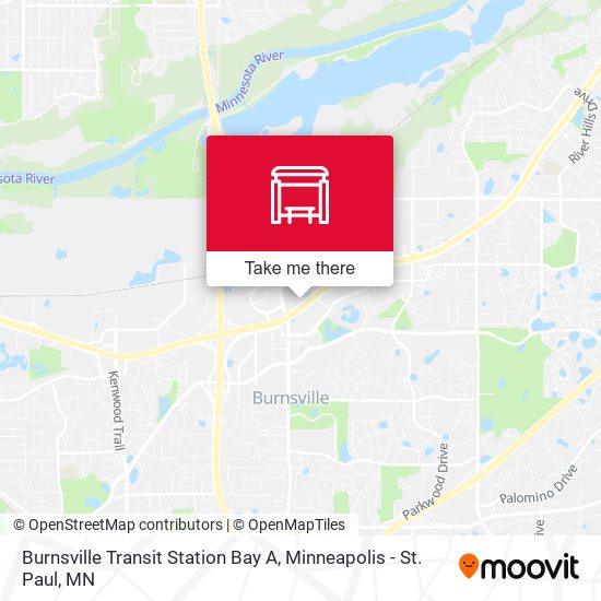 Mapa de Burnsville Transit Station Bay A
