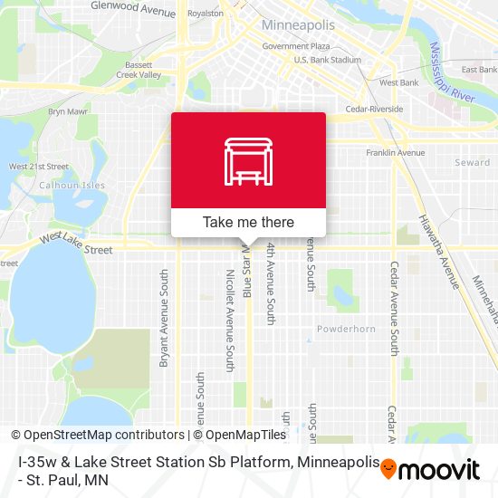 I-35w & Lake Street Station Sb Platform map