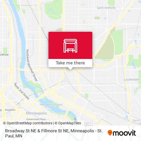 Broadway St NE & Fillmore St NE map
