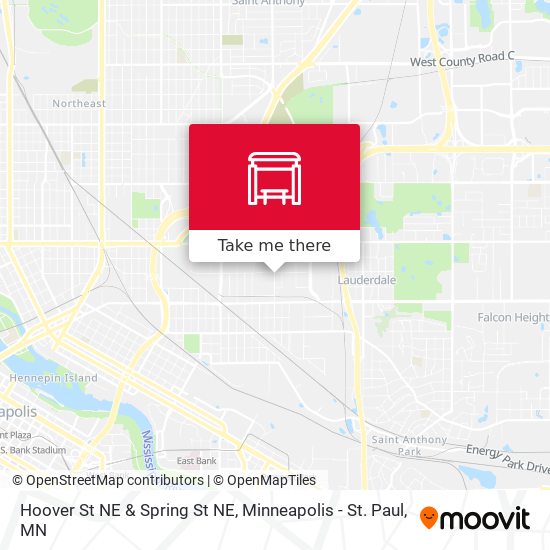 Hoover St NE & Spring St NE map