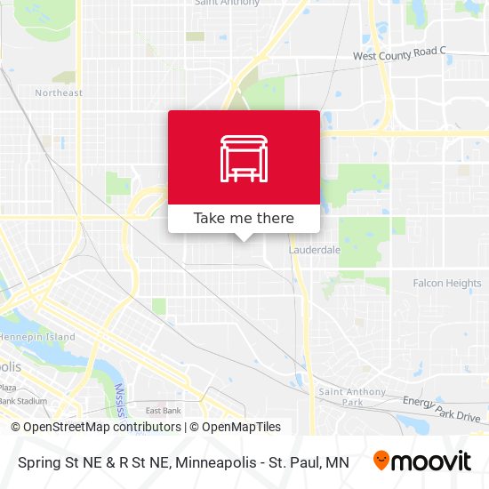 Spring St NE & R St NE map