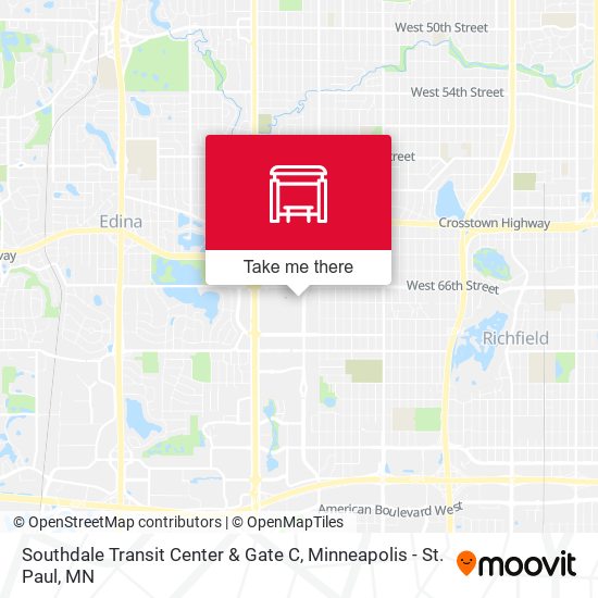 Mapa de Southdale Transit Center & Gate C