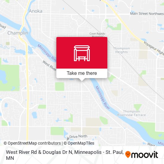 Mapa de West River Rd & Douglas Dr N