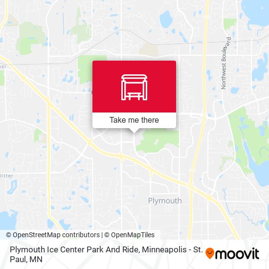 Mapa de Plymouth Ice Center Park And Ride