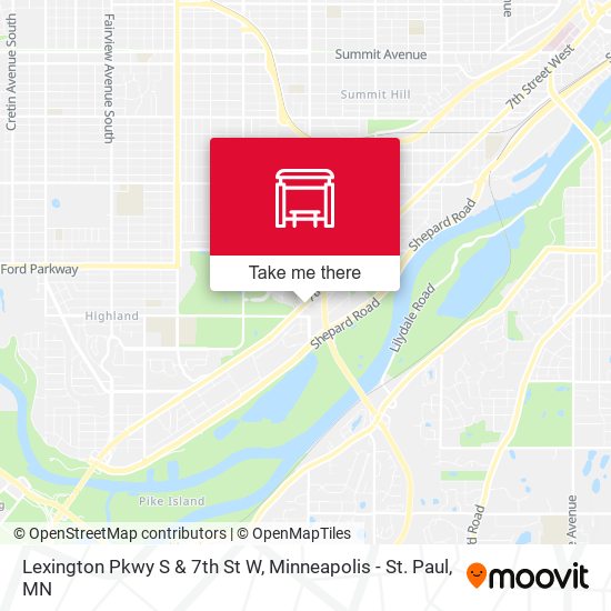 Mapa de Lexington Pkwy S & 7th St W