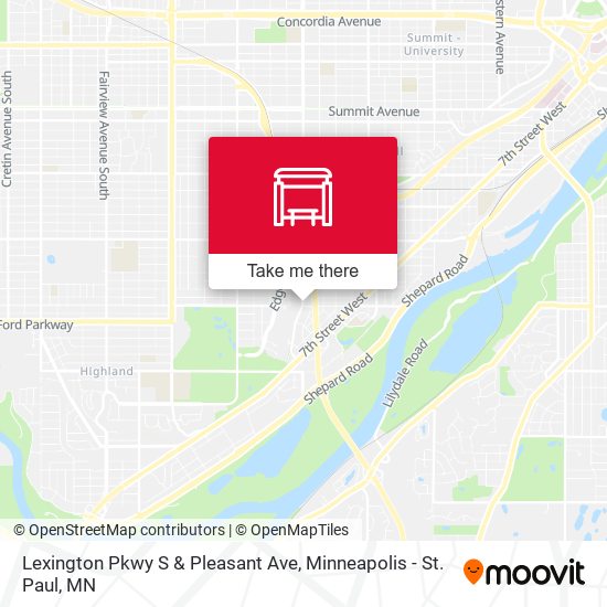 Lexington Pkwy S & Pleasant Ave map