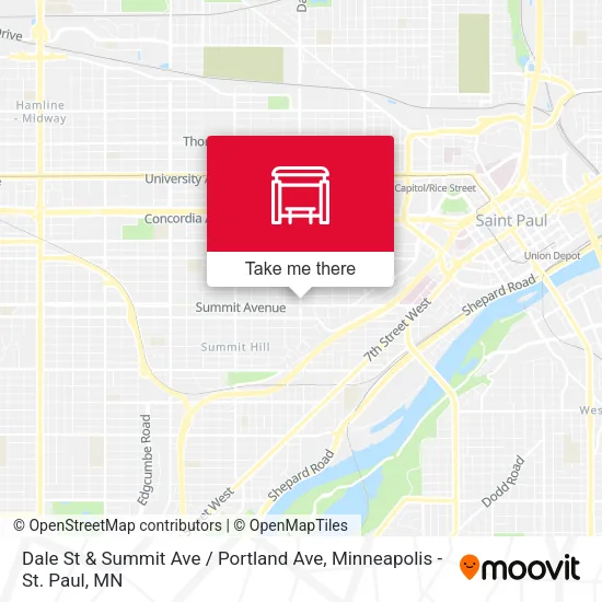 Dale St & Summit Ave / Portland Ave map