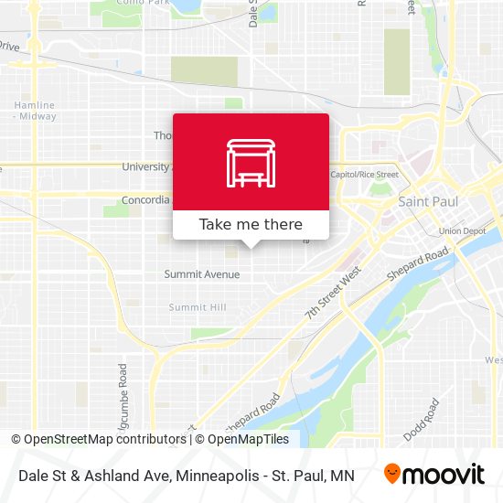 Dale St & Ashland Ave map