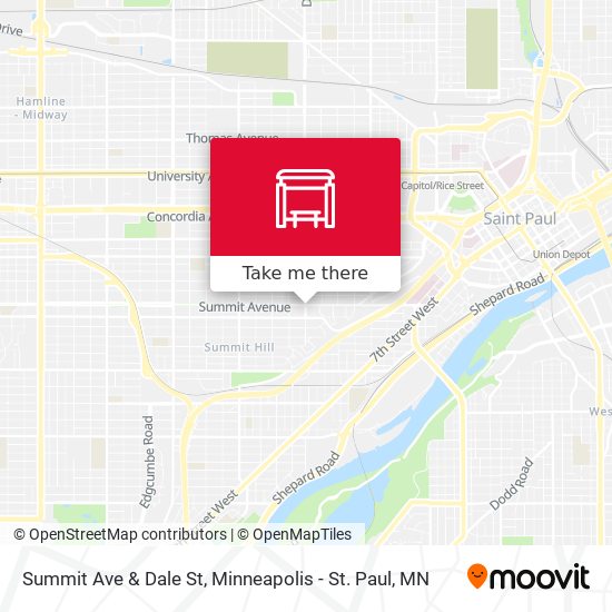 Summit Ave & Dale St map