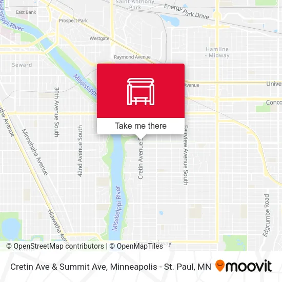 Mapa de Cretin Ave & Summit Ave