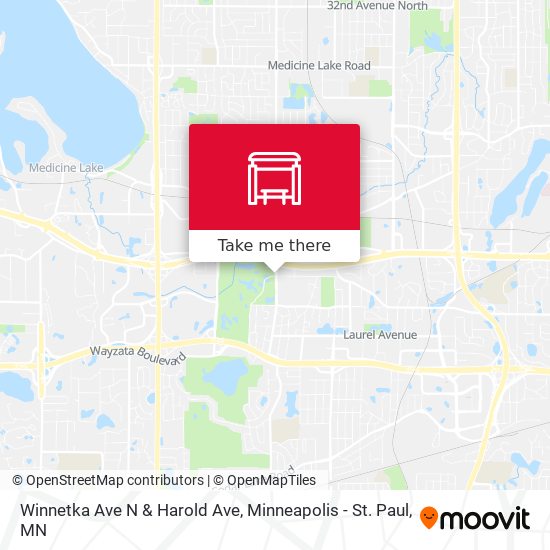 Winnetka Ave N & Harold Ave map