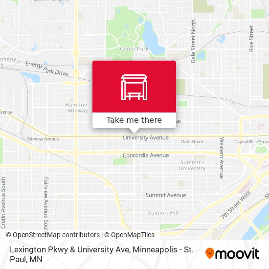 Lexington Pkwy & University Ave map