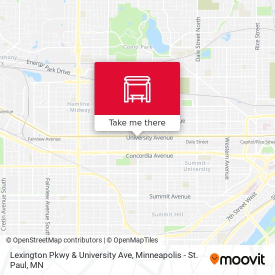 Lexington Pkwy & University Ave map