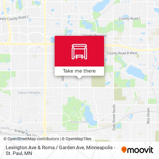 Lexington Ave & Roma / Garden Ave map