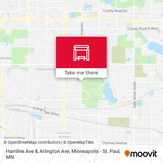 Hamline Ave & Arlington Ave map