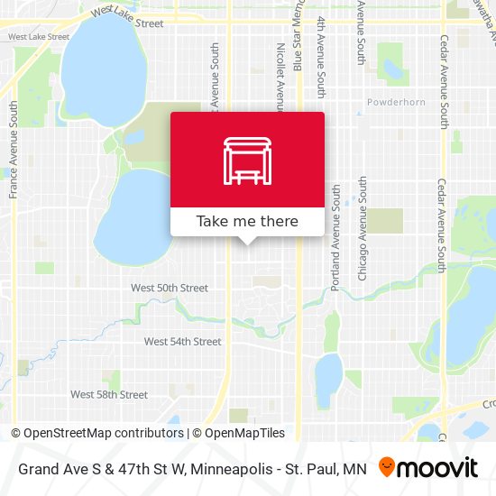 Grand Ave S & 47th St W map