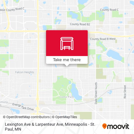 Lexington Ave & Larpenteur Ave map