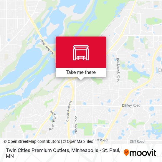 Mapa de Twin Cities Premium Outlets