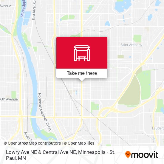 Lowry Ave NE & Central Ave NE map