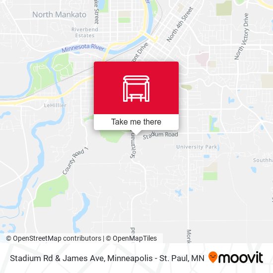 Mapa de Stadium Rd & James Ave