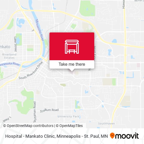 Hospital - Mankato Clinic map
