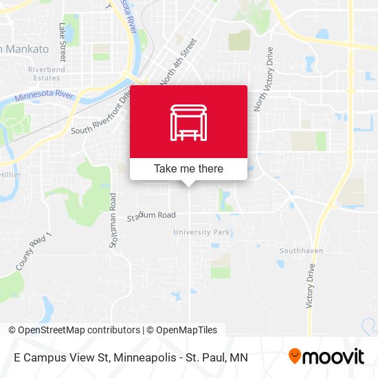 E Campus View St map