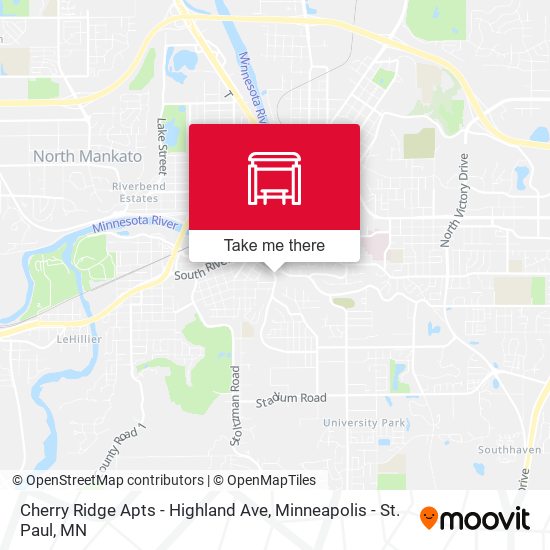 Mapa de Cherry Ridge Apts - Highland Ave