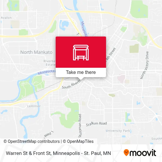 Warren St & Front St map