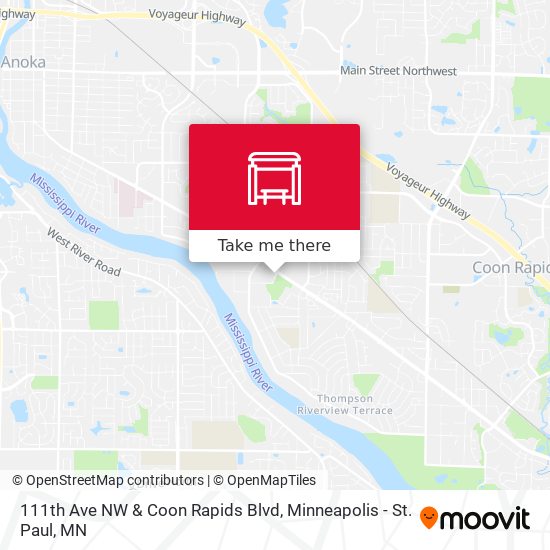 Mapa de 111th Ave NW & Coon Rapids Blvd