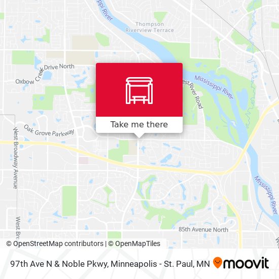 97th Ave N & Noble Pkwy map