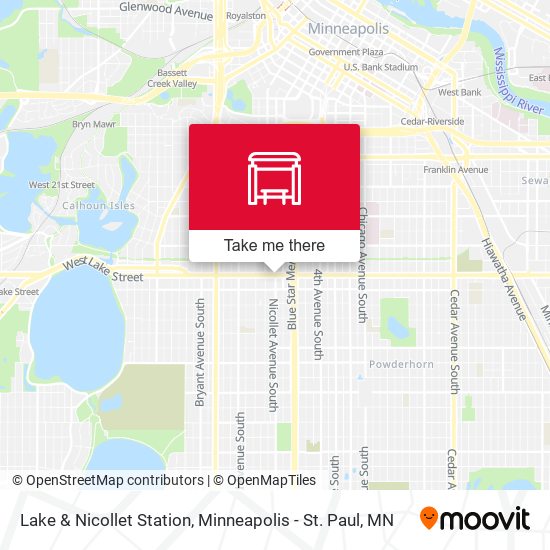 Mapa de Lake & Nicollet Station