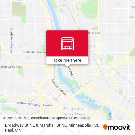 Mapa de Broadway St NE & Marshall St NE