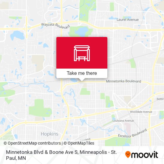 Minnetonka Blvd & Boone Ave S map