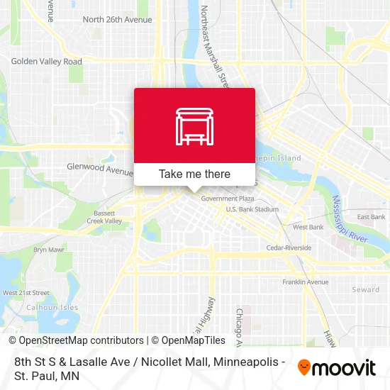Mapa de 8th St S & Lasalle Ave / Nicollet Mall