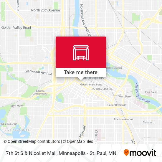 7th St S & Nicollet Mall map