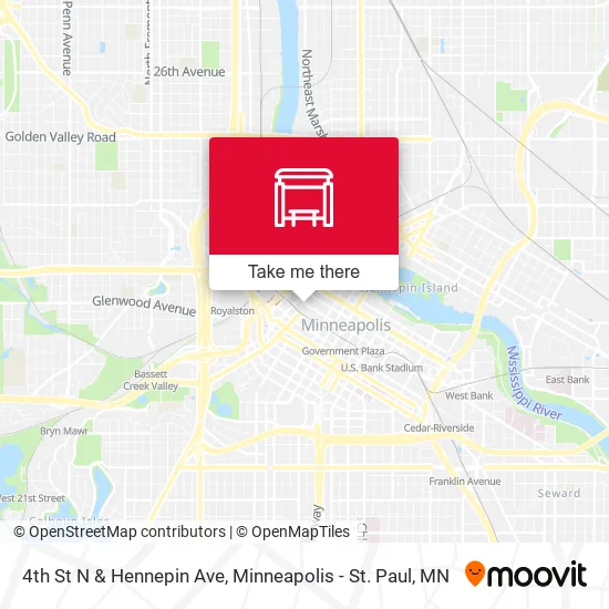 Mapa de 4th St N & Hennepin Ave