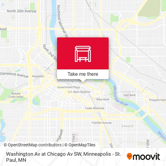 Washington Av at Chicago Av SW map