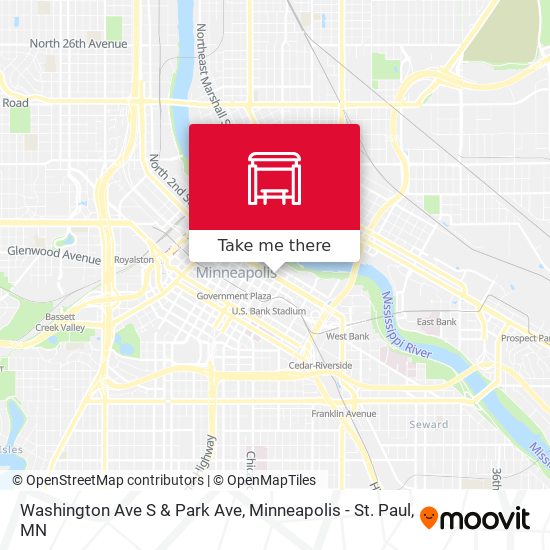 Washington Ave S & Park Ave map