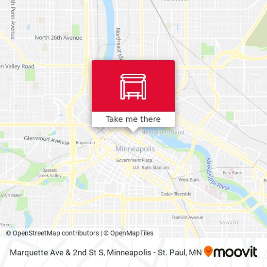 Mapa de Marquette Ave & 2nd St S