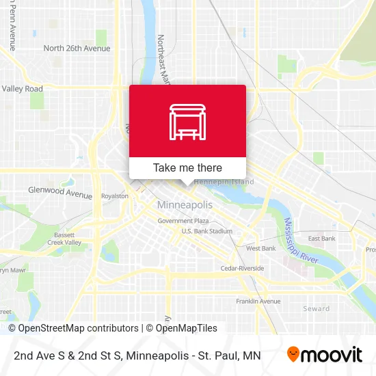 Mapa de 2nd Ave S & 2nd St S