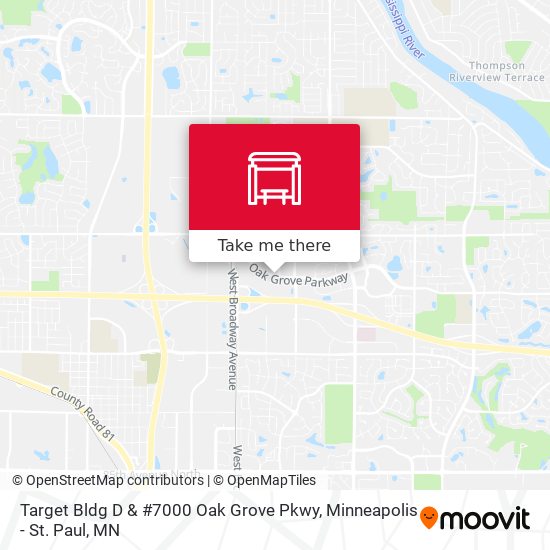 Target Bldg D & #7000 Oak Grove Pkwy map