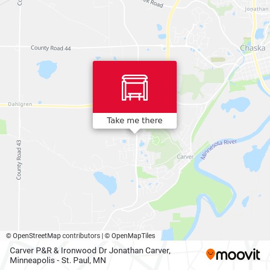 Carver P&R & Ironwood Dr Jonathan Carver map