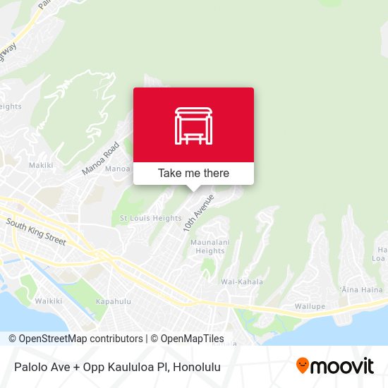 Palolo Ave + Opp Kaululoa Pl map