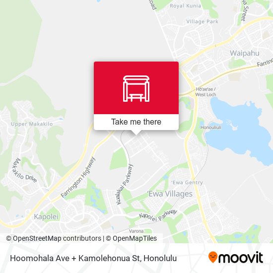 Hoomohala Ave + Kamolehonua St map